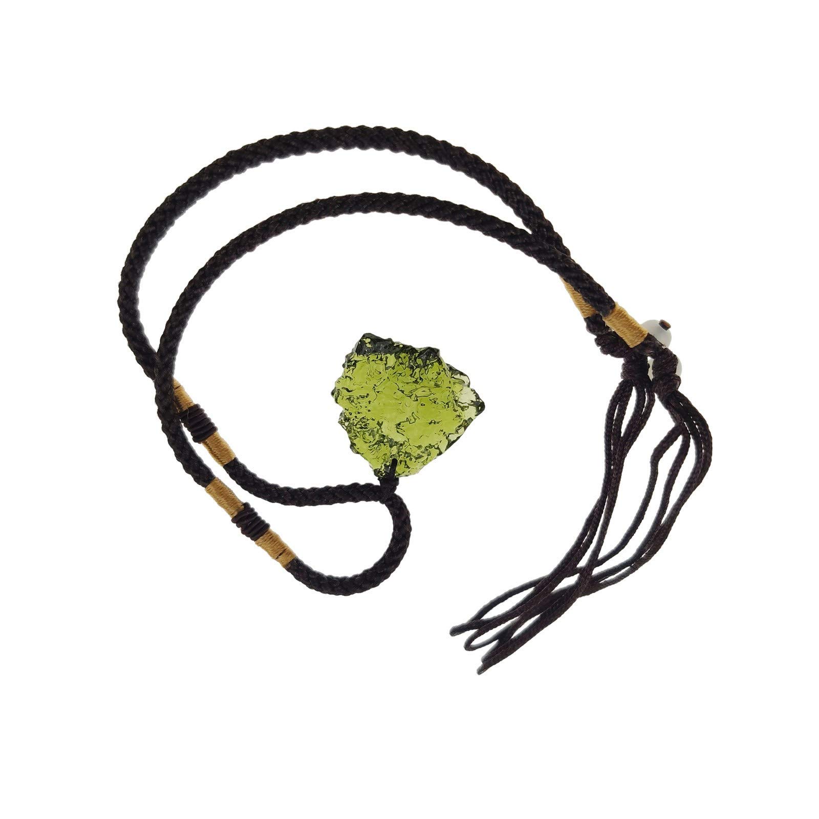 Energy Meteorite Crystal Pendant Necklace for Women - Irregular Shaped Healing Stone Jewelry in Gold | Spiritual Gift, Meditation & Chakra Balancing Accessory