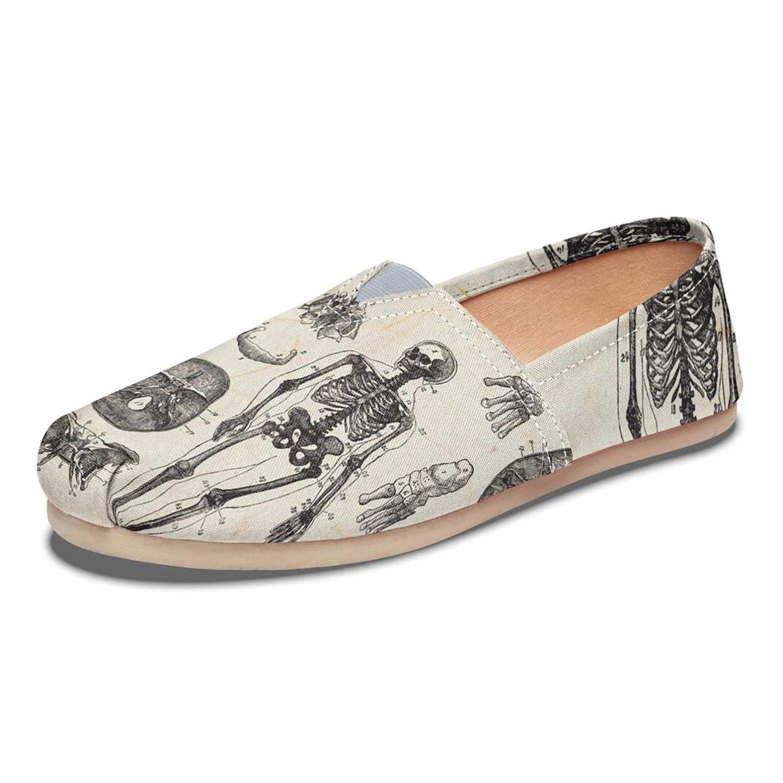 Women's Lightweight Slip-On Canvas Sneakers - Comfortable Casual Flats for Walking, Travel & Everyday Wear | Breathable Organ Design Shoes for Women | Perfect for Office, Shopping & Outdoor Activities