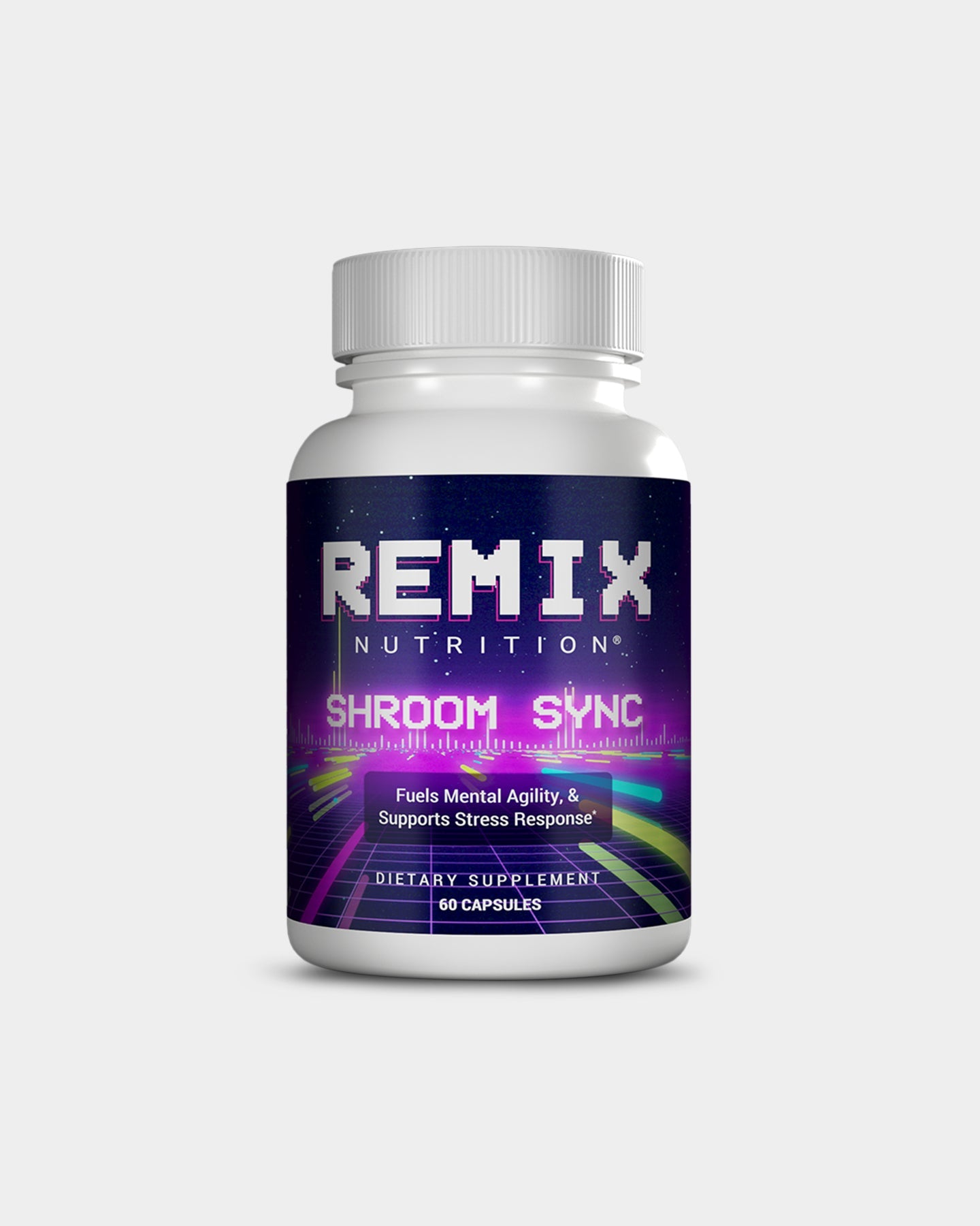 REMIX Nutrition Shroom Sync Mushroom Complex Supplement - Organic Immune Support & Brain Boost with Reishi, Lion's Mane, Cordyceps - Perfect for Focus, Energy & Wellness (60 Capsules) | Ideal for Busy Professionals, Students & Athletes