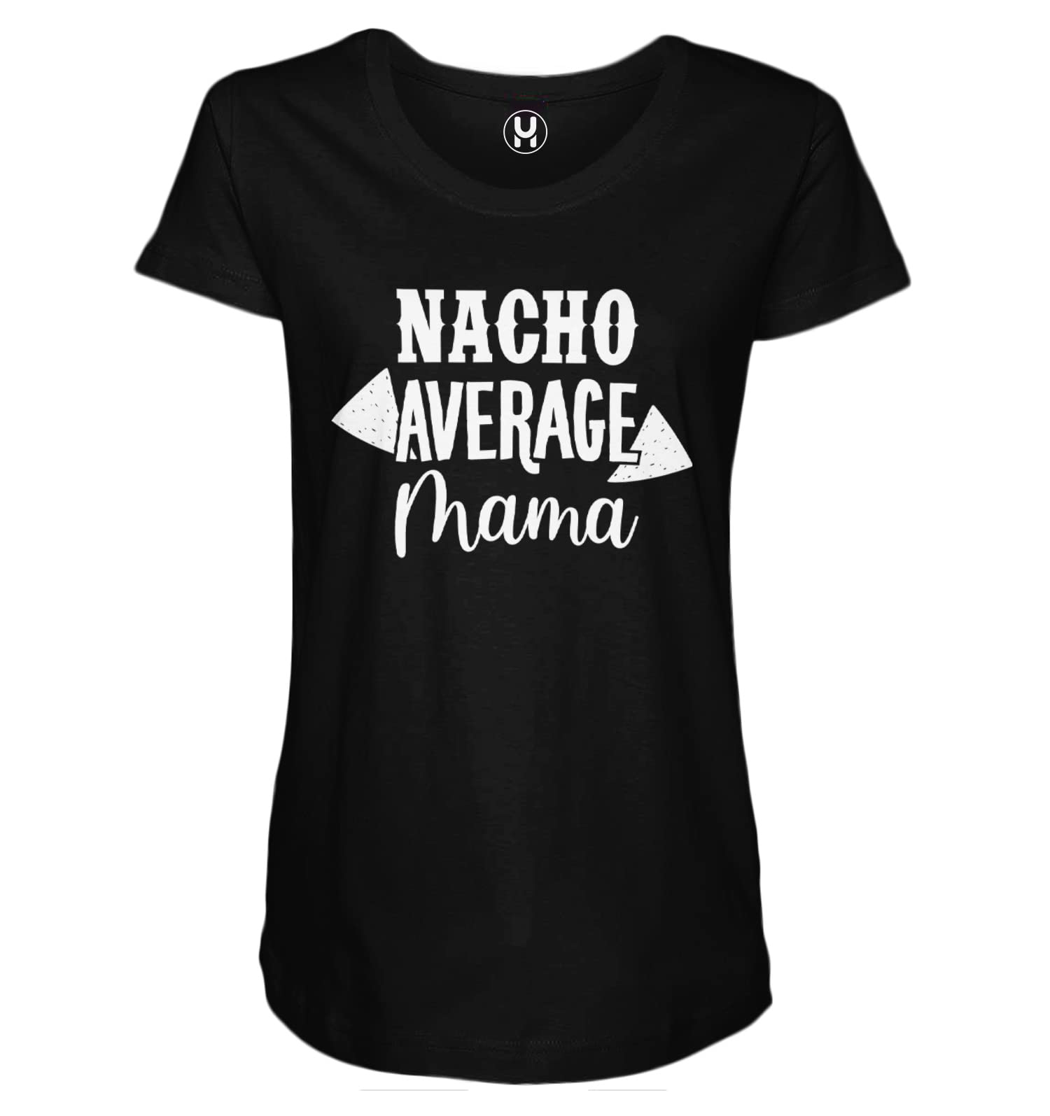 Funny Maternity T-Shirt for Pregnant Women - 'Nacho Average Mama' Side Ruched Pregnancy Shirt | Comfortable & Stylish for Everyday Wear, Baby Showers & Maternity Photos