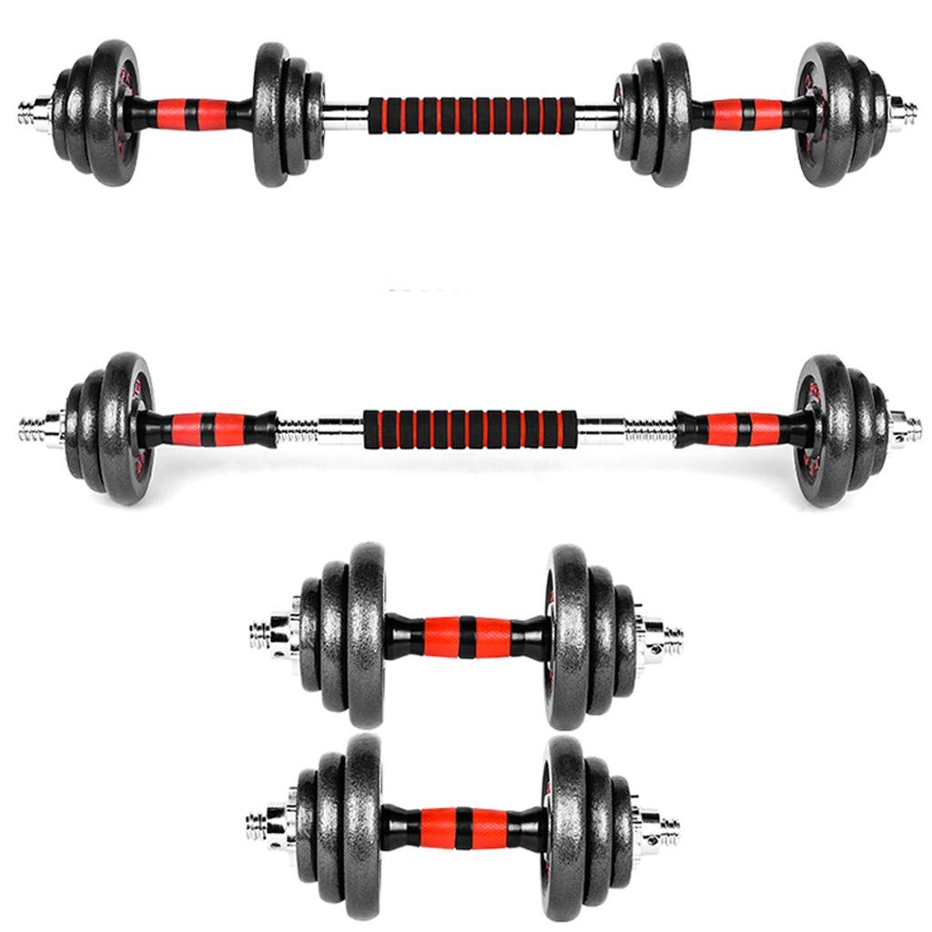 10LB-200LB Adjustable Dumbbell Set with Metal Weights & Connecting Rod – 30KG/66LB Home Gym Equipment for Strength Training & Fitness