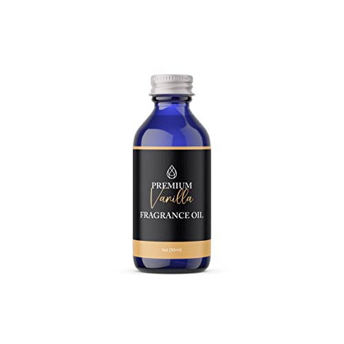 Pure Vanilla Fragrance Oil - 1 oz Bottle for Soap Making, Candles & DIY Home Scents - Premium Aromatherapy Essential Oil for Relaxation & Stress Relief