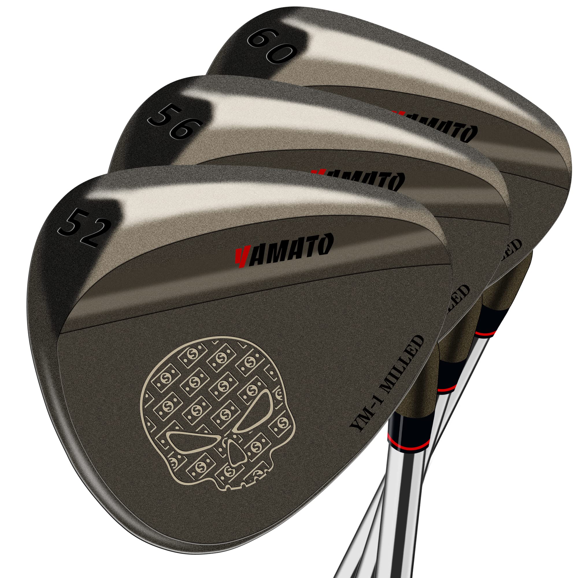 Premium Yamato Golf Wedge Set - 50/52/54/56/58/60 Degree Gap, Sand & Lob Wedges for Men & Women - Milled Face for Maximum Spin Control - Perfect for Short Game Practice & Course Play