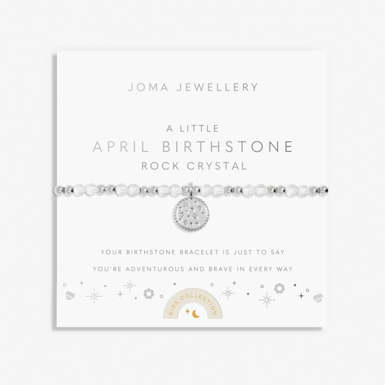 Joma Jewellery April Birthstone Bracelet for Kids - Perfect Birthday Gift & Special Occasion Jewelry for Girls