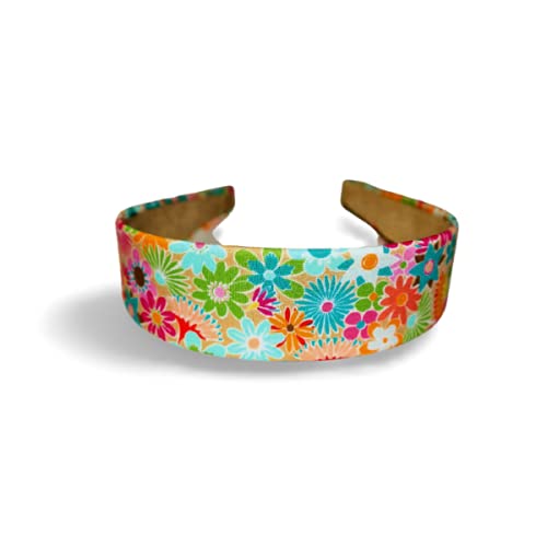 Gifts and Beads Tulips Cotton Headband for Women - Soft Stretchy Hair Accessories for Yoga, Running, Workout, and Everyday Wear