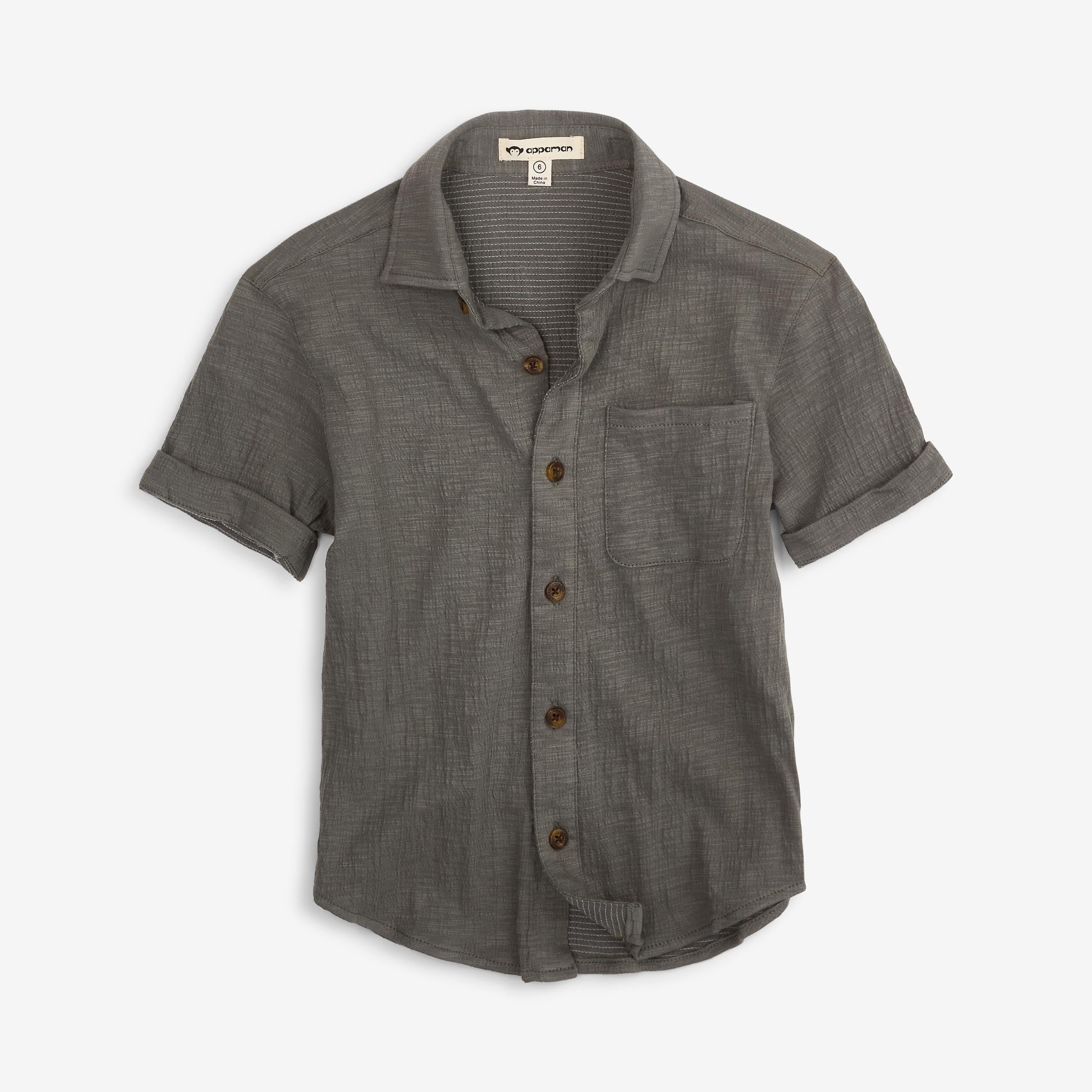 Appaman Men's Sage Green Beach Shirt - Lightweight Casual Button Down Shirt for Summer Vacations, Pool Parties & Tropical Getaways
