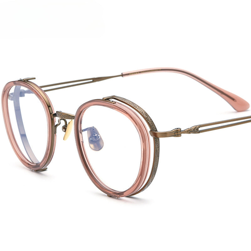 Stylish Cyran Acetate Round Eyeglass Frames for Men & Women - Lightweight & Durable Acetate Material - Perfect for Reading, Work, and Fashion Accessories
