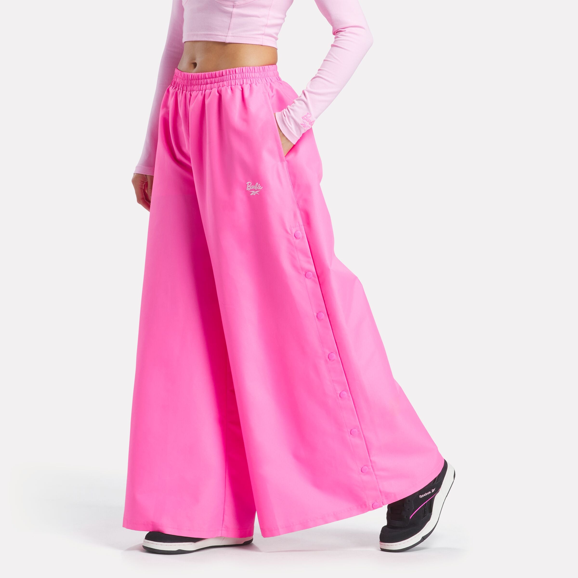 Reebok X Barbie Trackpants for Women - Paradise Pink Joggers, Comfortable Athletic Pants for Running, Yoga & Casual Wear