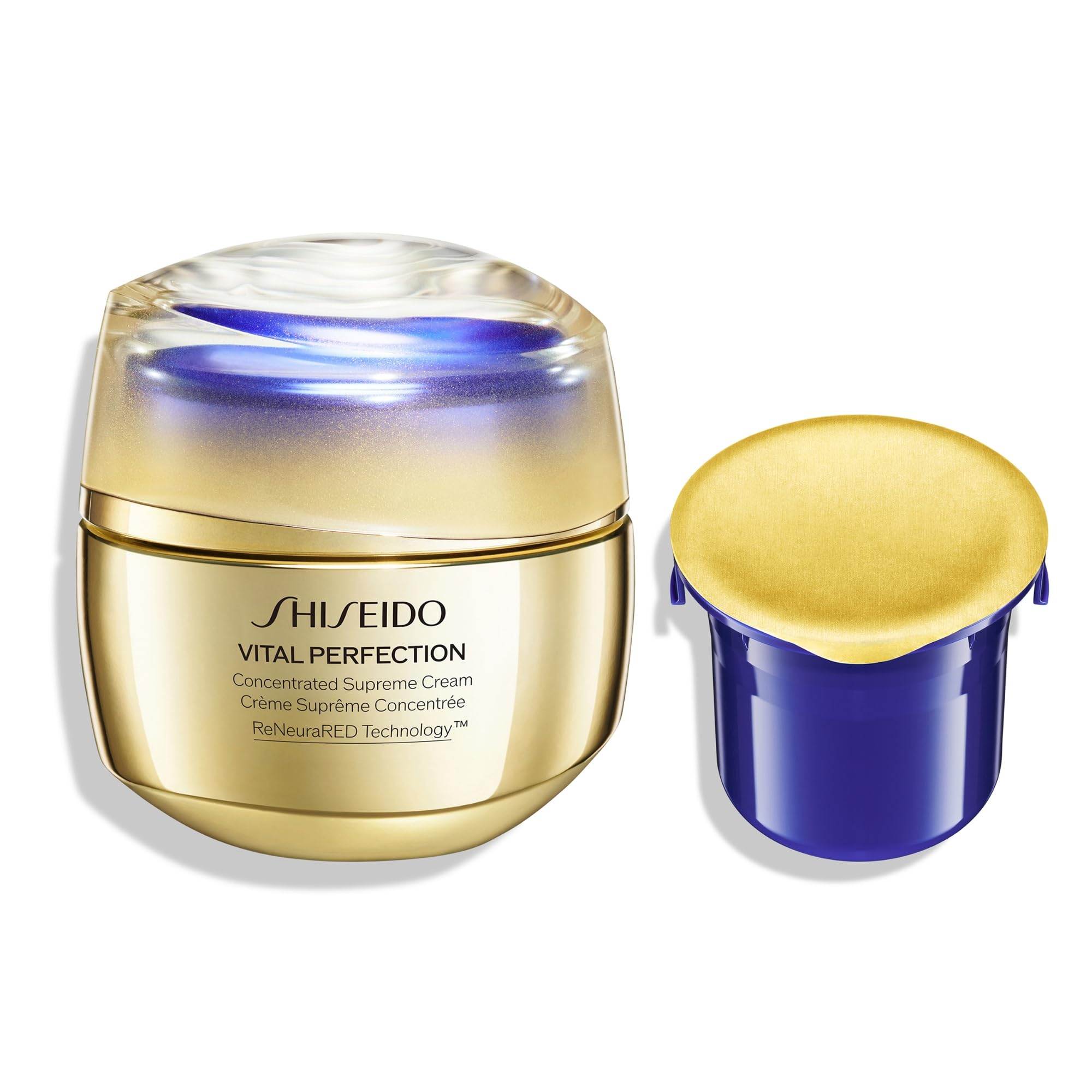 Shiseido Vital Perfection Concentrated Supreme Anti-Aging Cream 50mL with Refill - Luxurious Skincare for Wrinkles & Firmness - Perfect for Night Routine & Gift Sets