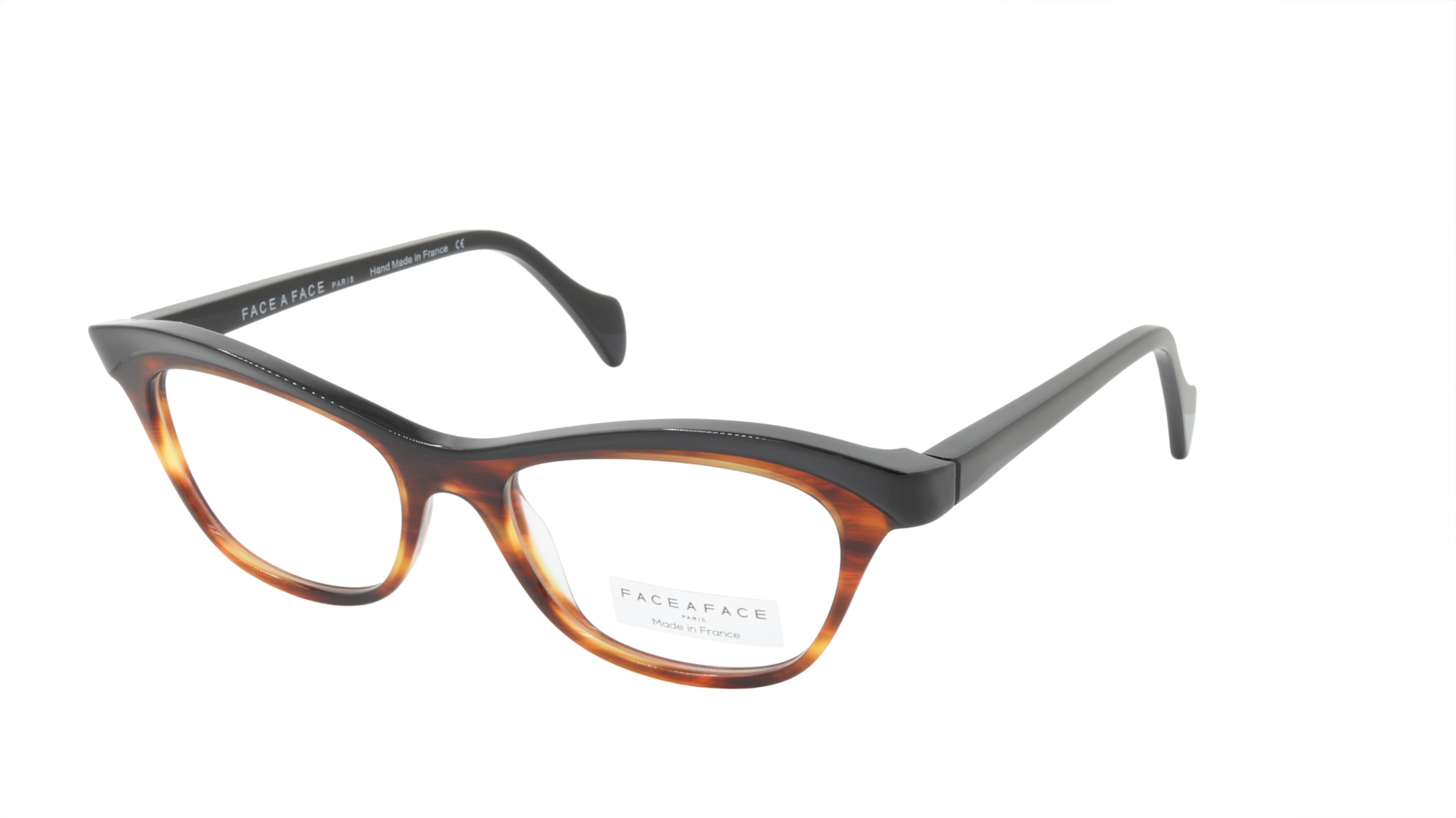 Face A Face GILDA 1 Eyeglasses Frame - Acetate Brown Horn Black | Premium Optical Glasses for Women & Men | Perfect for Work, Reading & Fashion Accessories