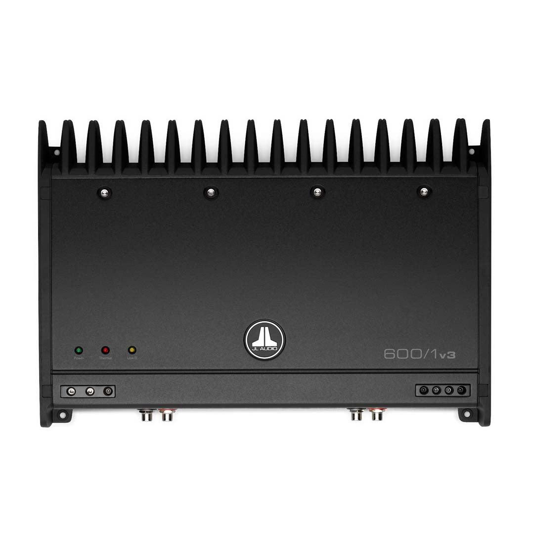 JL Audio 600/1v3 Slash Series Class D Mono Amplifier - 600W RMS Power for Car Audio Systems | Perfect for Bass Enthusiasts & Custom Car Stereo Upgrades