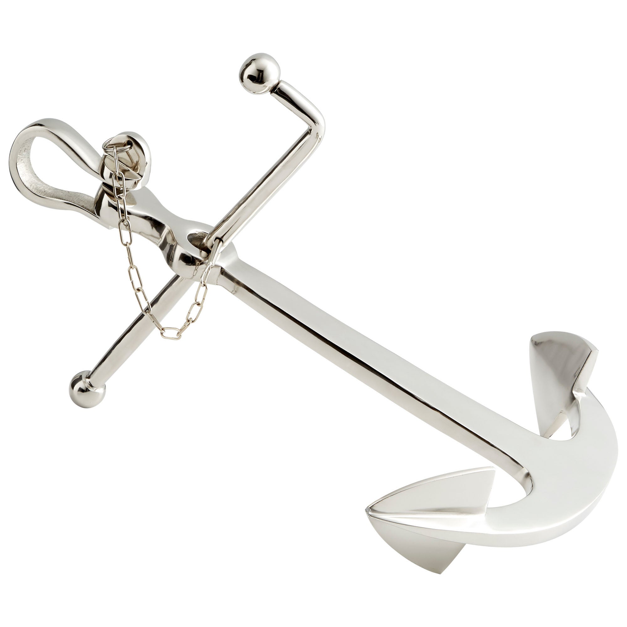 Cyan Design 09790 Anchors Aweigh Sculpture in Nickel Finish - Nautical Home Decor for Living Room, Office, or Beach House