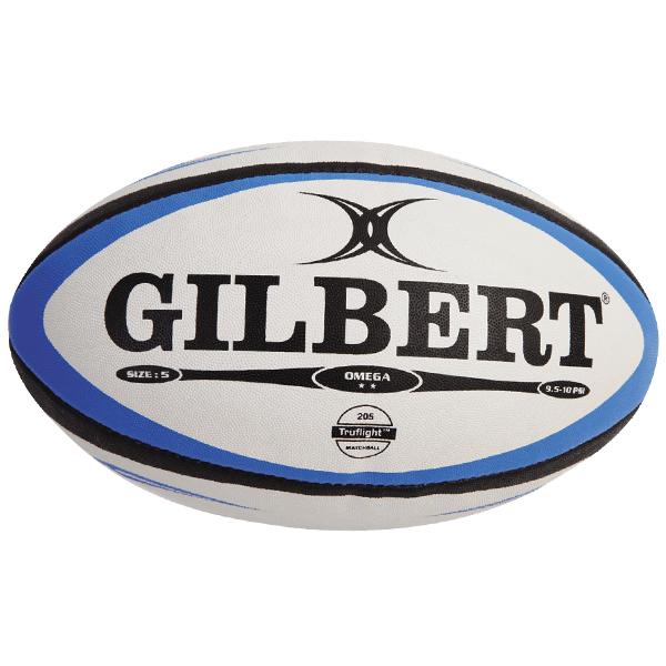Gilbert Omega Rugby Match Ball - Official Size 5 Rugby Ball for Competitive Games & Training - Perfect for Rugby Matches, Practice, and Sports Enthusiasts