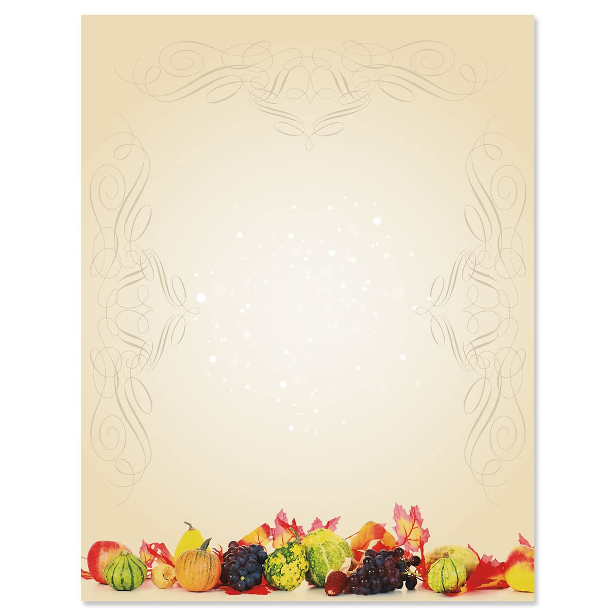 Autumn Themed Stationery Set - 25 Sheets of 8.5x11