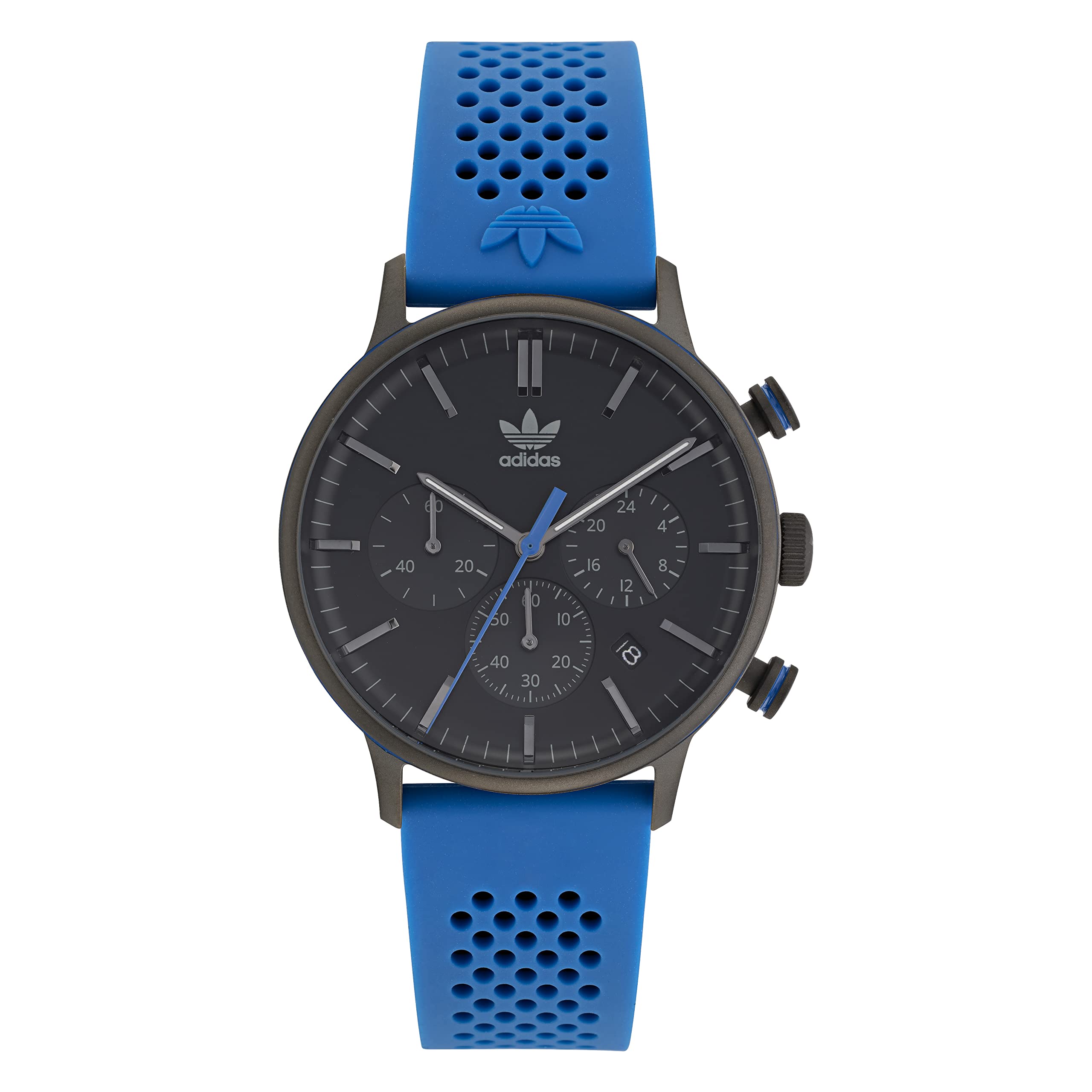 Adidas Blue Silicone Strap Sports Watch for Men & Women - Waterproof Digital Watch with Alarm & Stopwatch - Perfect for Running, Swimming & Outdoor Activities (Model: AOSY220152I)