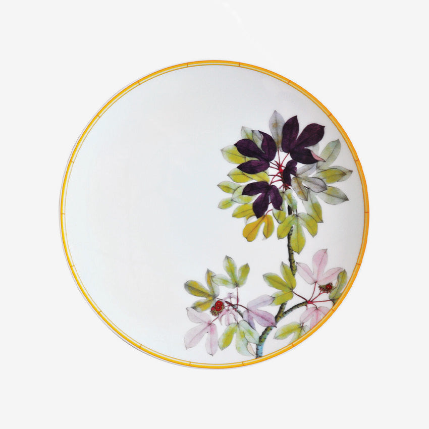 Bernardaud Jardin Indien Salad Plate - Elegant French Porcelain Dinnerware for Fine Dining & Entertaining | Perfect for Salads, Appetizers & Special Occasions