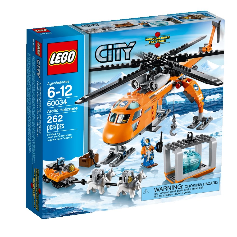 LEGO City Arctic Helicrane 60034 Building Toy Set - 4WD Rescue Vehicle with Minifigures for Kids Ages 6+ | Perfect for Arctic Adventure Play & STEM Learning
