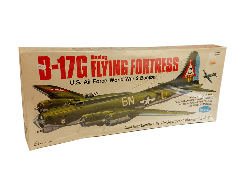 Guillow's B-17G Flying Fortress 1:28 Scale Balsa Wood Model Airplane Kit (Kit 2002) - New in Sealed Box - Perfect for Collectors, WWII Enthusiasts & Model Builders