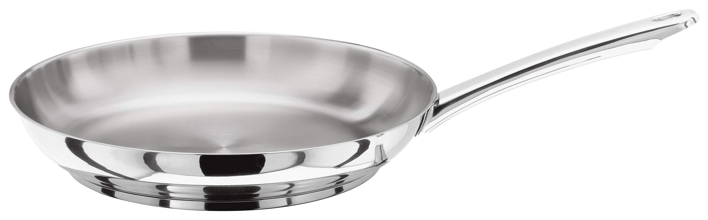Stellar 1000 S151 Uncoated Stainless Steel Conical Frying Pan 26cm - Induction, Oven & Dishwasher Safe - Professional Cookware for Searing, Sauteing & Baking - Perfect for Home Chefs & Restaurants