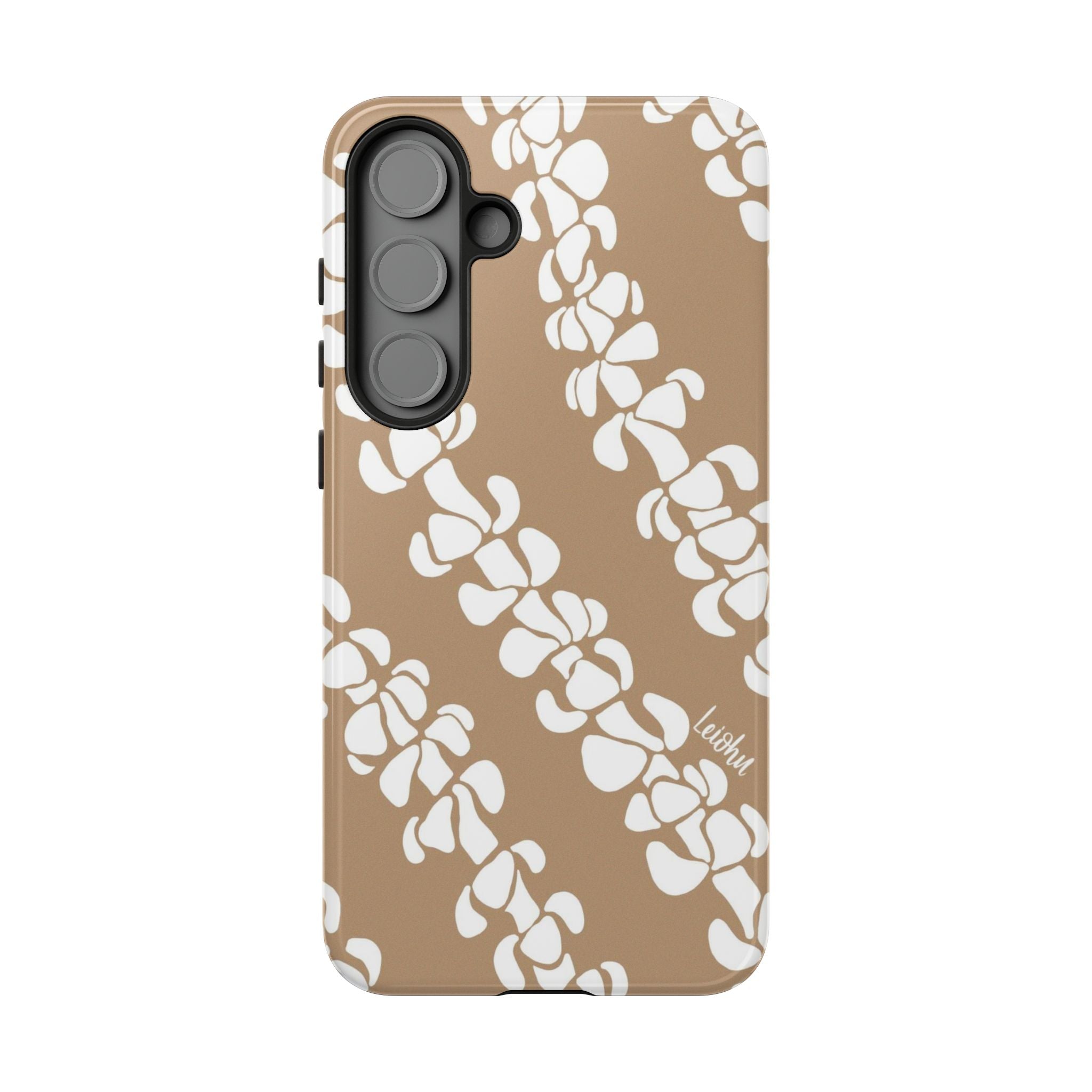 Premium Puakenikeni Tan Leather Case for Samsung Galaxy - Durable Protection with Stylish Design for Everyday Use