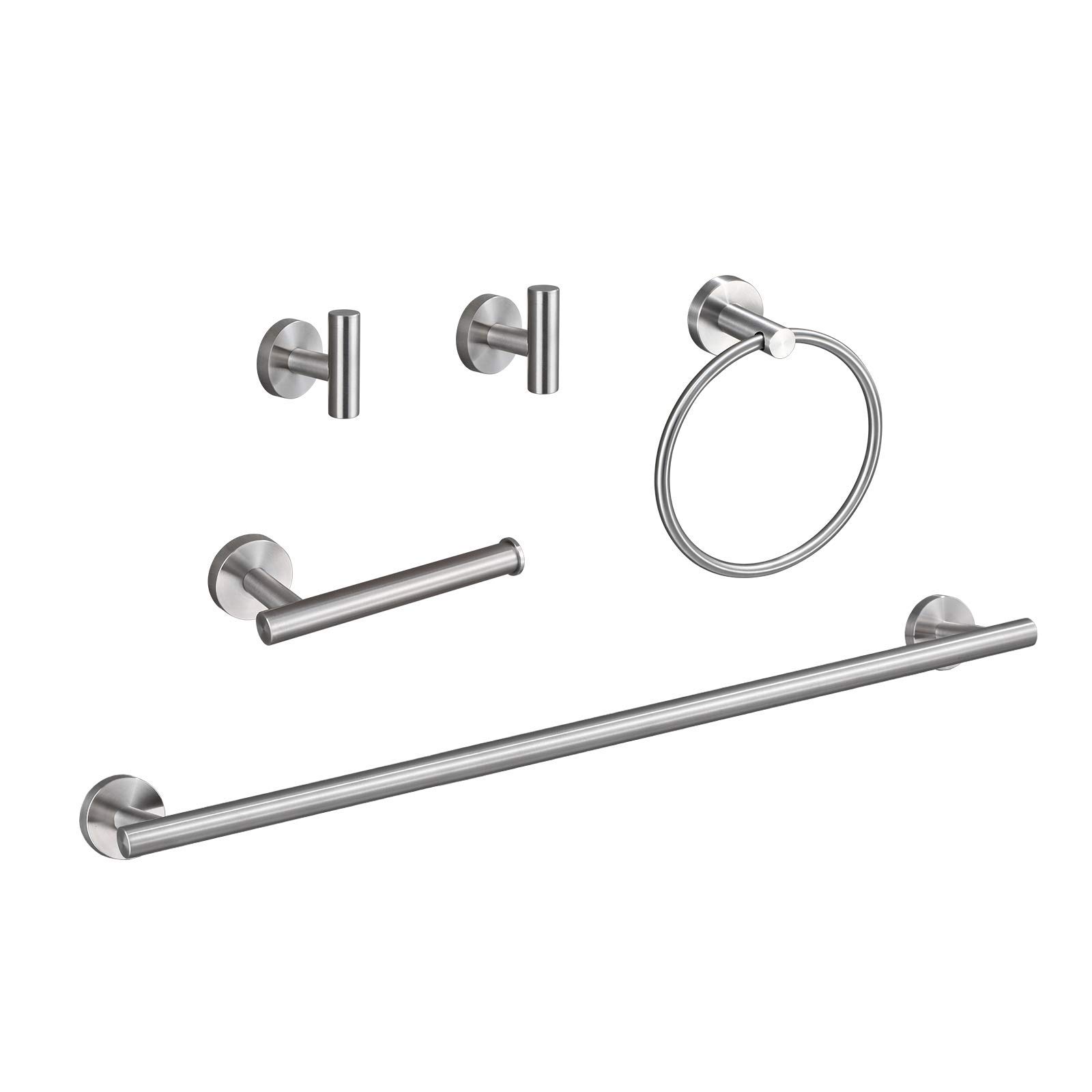 Premium Brushed Nickel Bathroom Accessories Set - 24