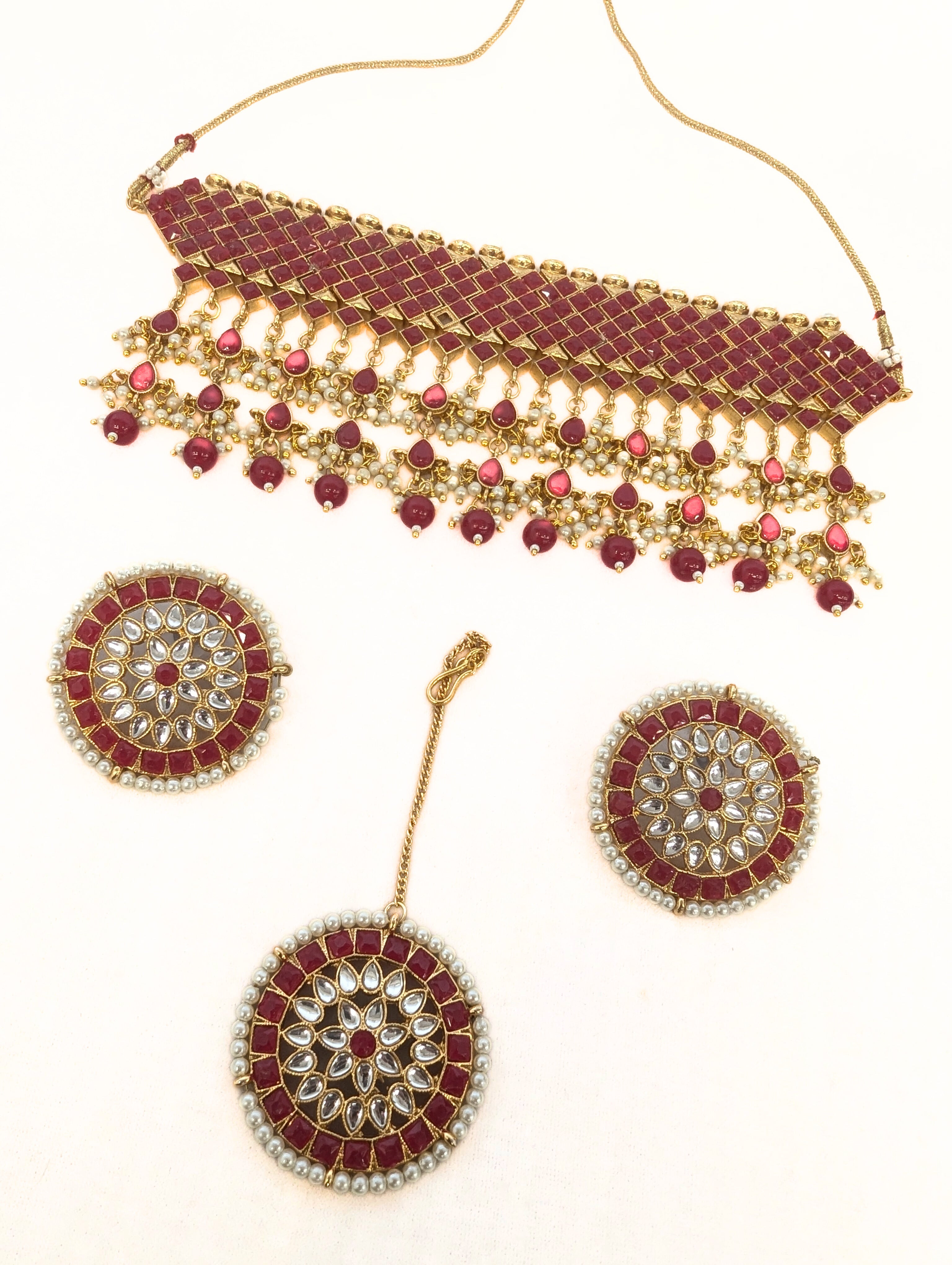 Amira Stone Jewelry Set - Elegant Necklace, Earrings & Bracelet for Women | Perfect for Weddings, Parties & Special Occasions