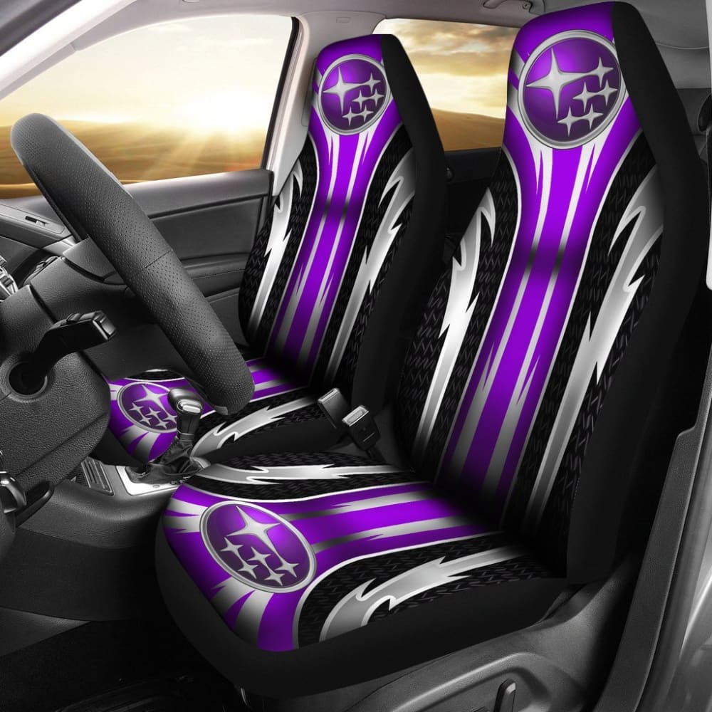 Premium 2-Piece Front Seat Covers for Subaru - Purple (Part #144627) | Universal Fit, Durable Protection | Perfect for Commuting, Road Trips & Pet Owners