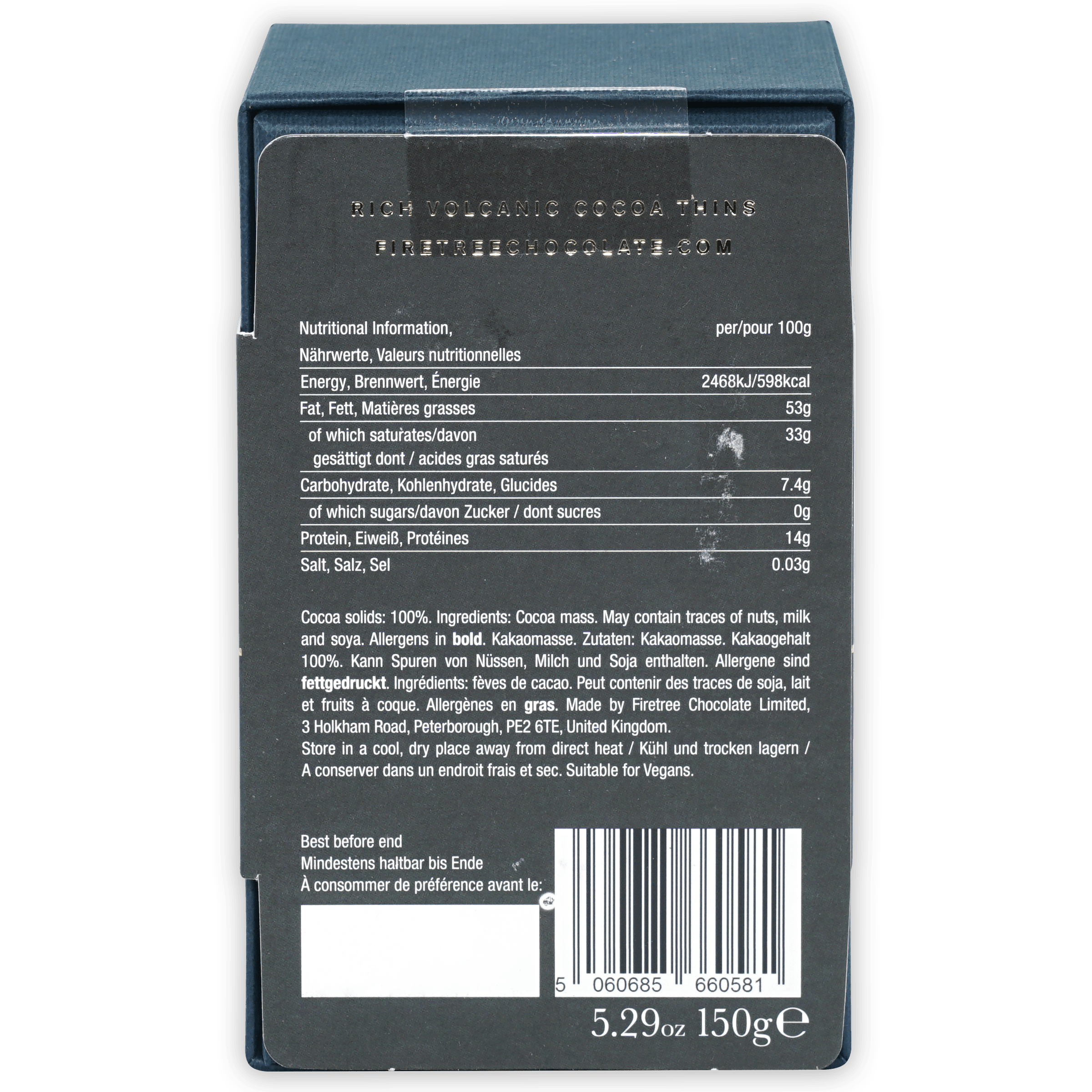 Premium Firetree Thins Dark Chocolate Bars - 100% Solomon Islands Cacao (25-Piece Pack) - Perfect for Gifting, Baking & Healthy Snacking