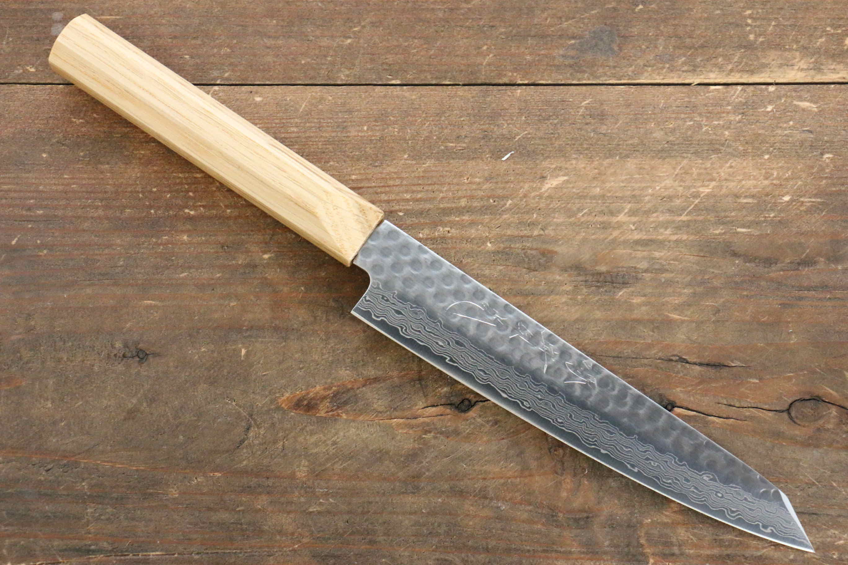 Premium Jikko VG10 17-Layer Kiritsuke Petty Utility Knife 140mm with Oak Handle - Perfect for Sushi, Vegetables & Precision Kitchen Tasks