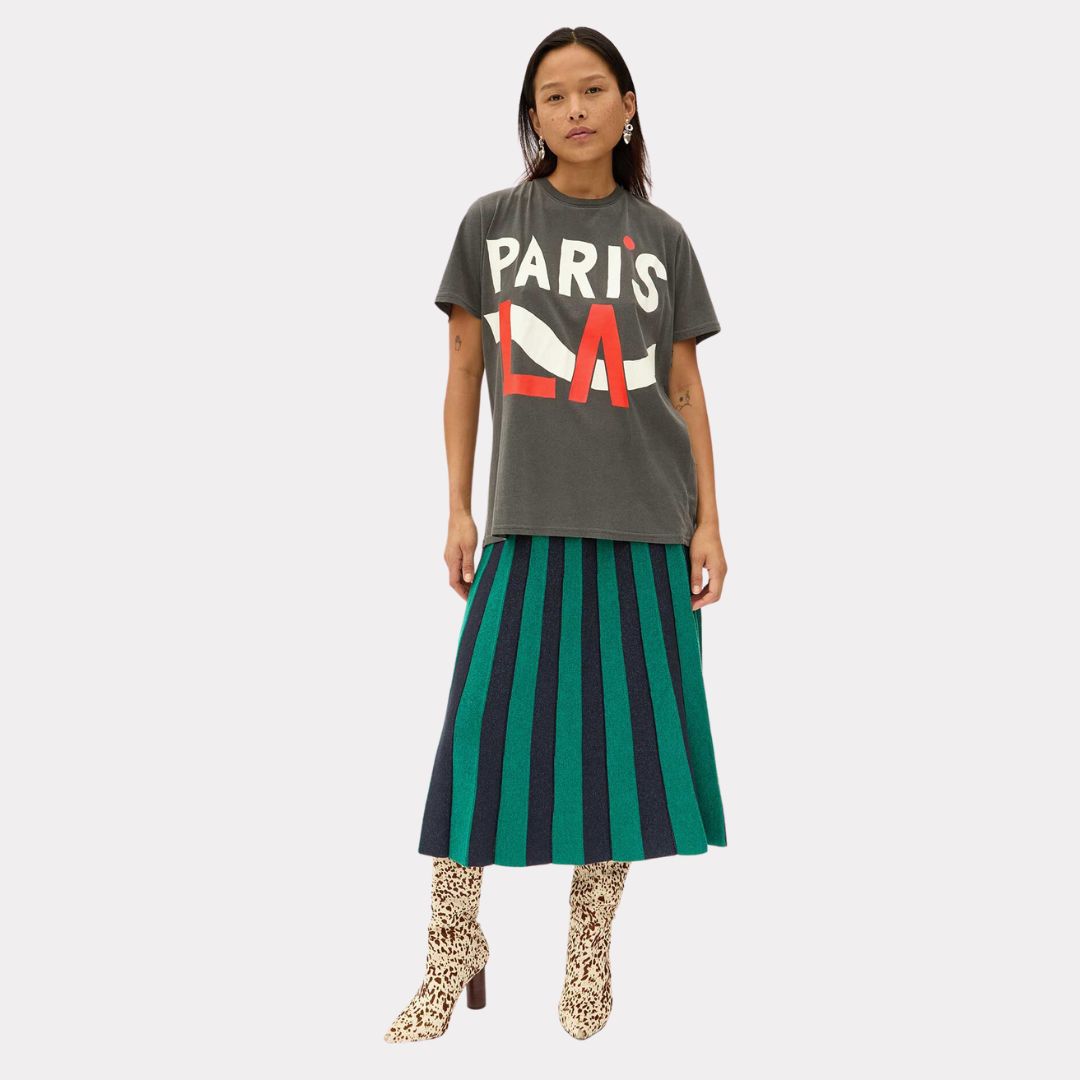 Paris LA Original Vintage T-Shirt (Faded Black) - Soft Cotton Graphic Tee for Men & Women | Casual Streetwear, Urban Fashion, Everyday Outfit