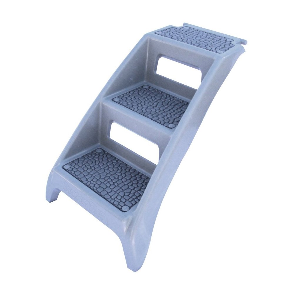 PortablePET 3041 Dog Bath Booster Step - Non-Slip Grey Pet Grooming Ramp for Small to Medium Dogs - Perfect for Bathtub, Shower & Outdoor Washing