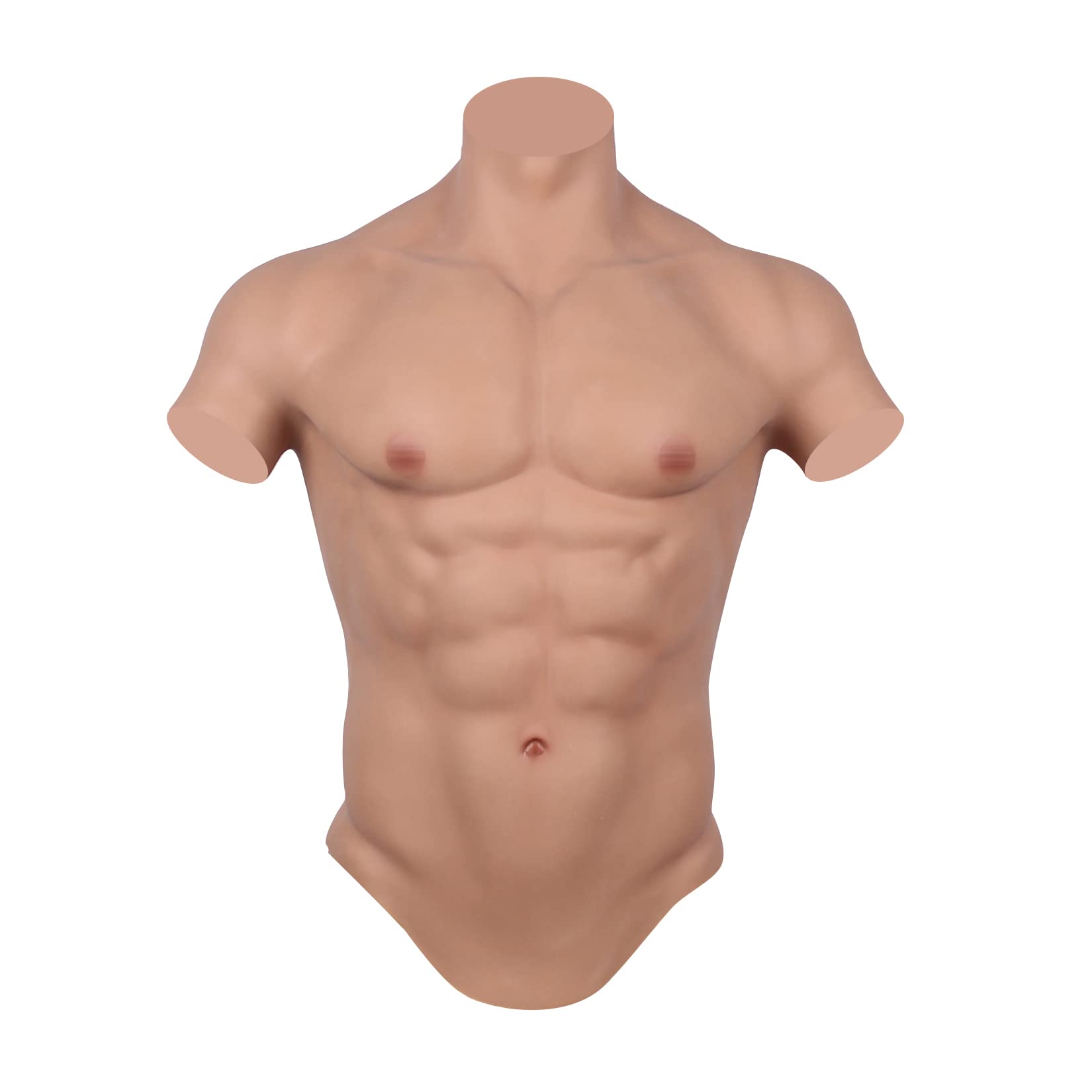 Realistic Silicone Male Chest Muscle Suit - Soft Simulation Skin for Cosplay, Halloween Costume & Bodybuilding - Perfect for Cosplay Events, Halloween Parties, Theatrical Performances and Fitness Training