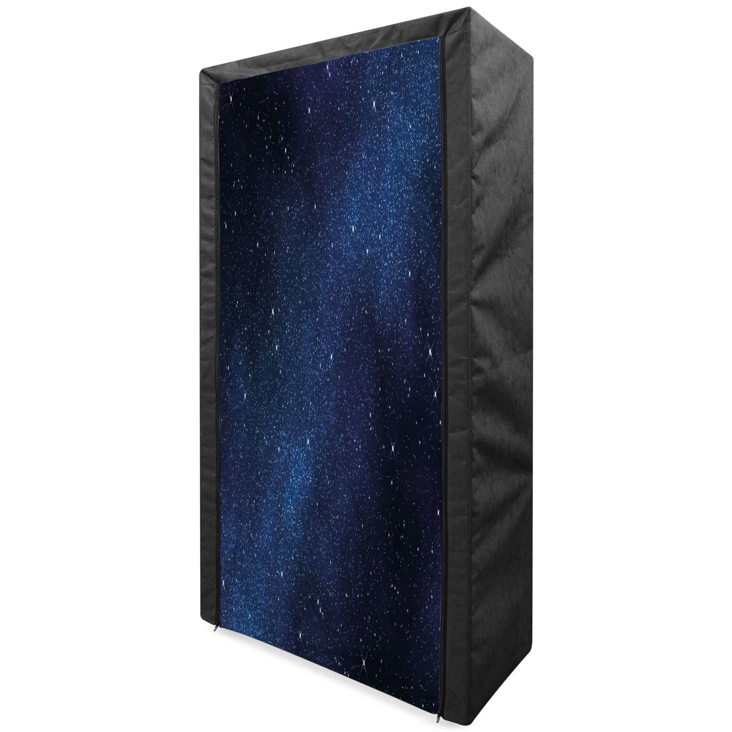 Ambesonne Portable Fabric Wardrobe with Shelves - 33.5