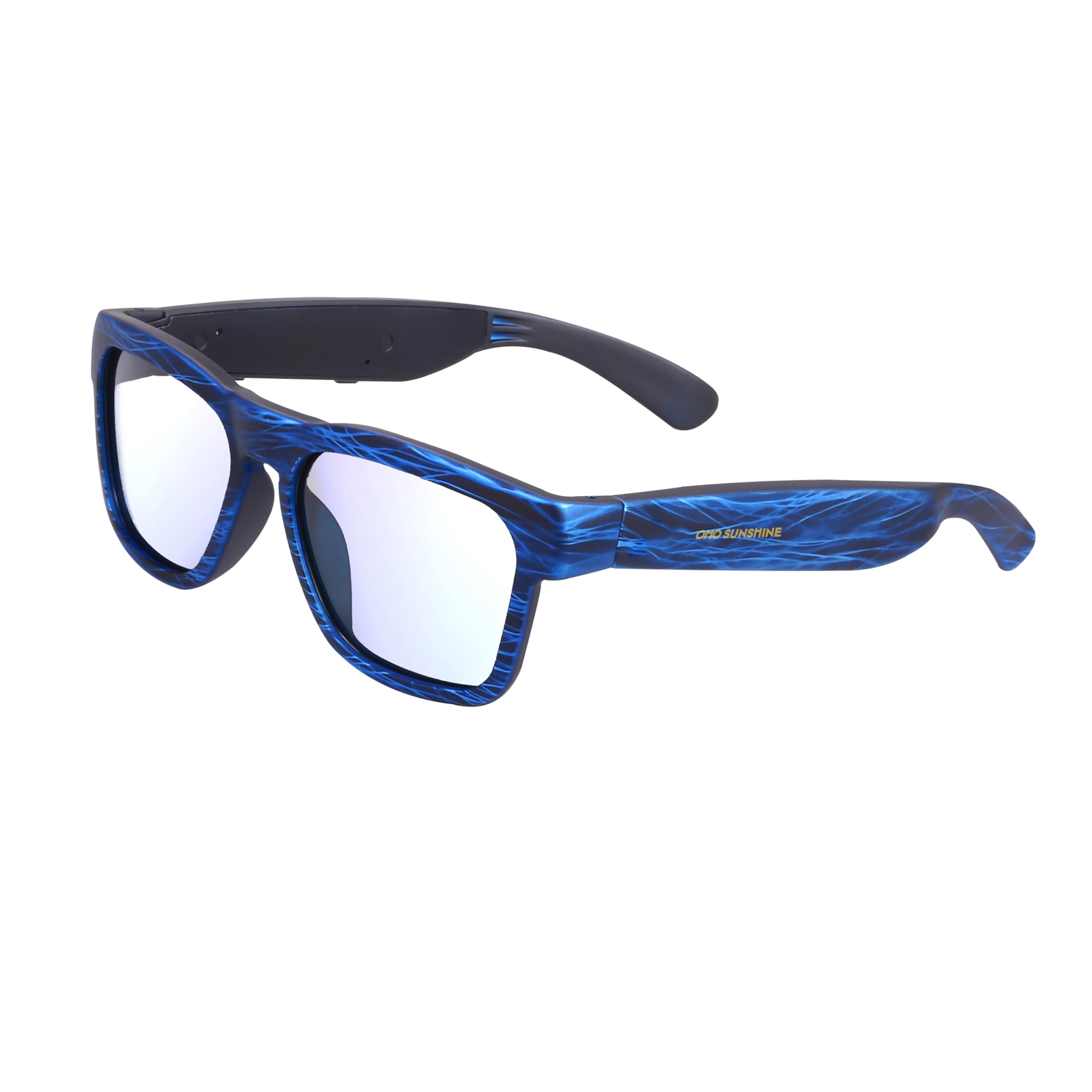 OhO Smart Glasses - Polarized Bluetooth Sunglasses with UV400 Protection & Voice Control | Wireless Audio for Running, Cycling & Outdoor Activities | Unisex Transitional Blue Light Filter Lenses