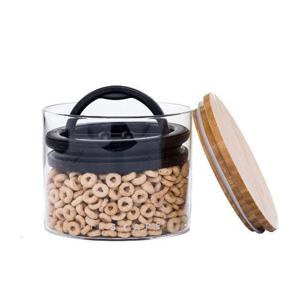Airscape Glass & Bamboo Food Storage Container with Airtight Lid - Perfect for Kitchen Pantry Organization, Coffee, Tea, Flour & Dry Goods Storage
