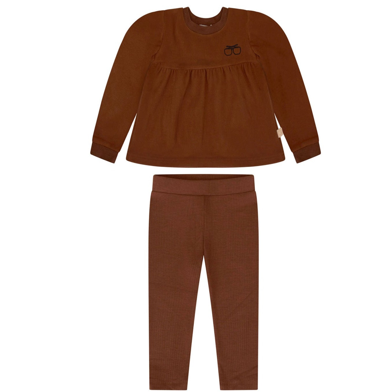 Crew Kids Brown Optical Babydoll Set - Soft & Comfortable Baby Doll Outfit for Girls | Perfect for Playtime, Dress-Up & Photo Shoots
