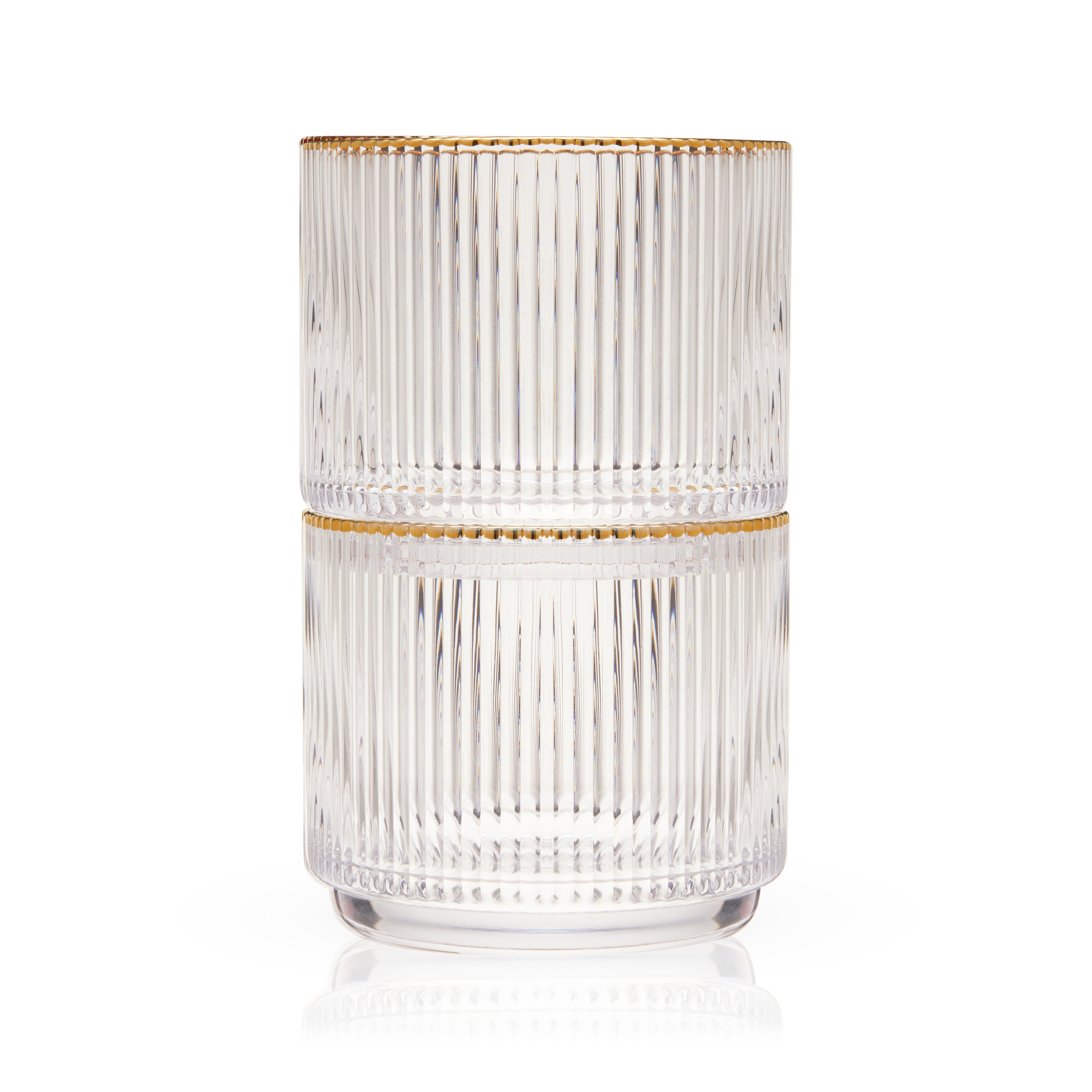 Premium Meridian Crystal Lowball Tumblers Set of 2 - Elegant Whiskey Glasses for Bourbon, Scotch & Cocktails - Perfect for Home Bar, Gifts & Entertaining