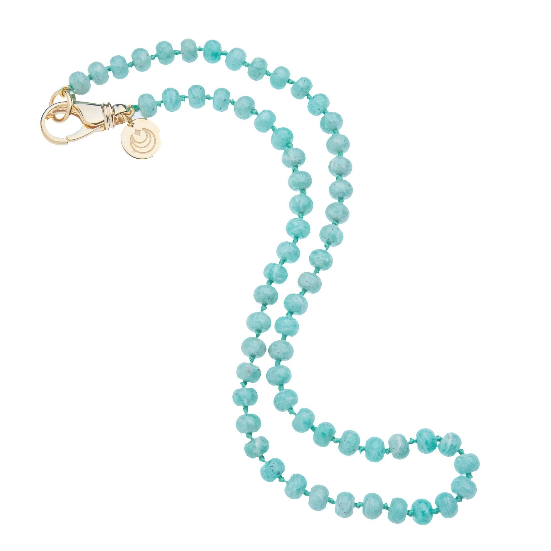 Jane Win Amazonite Beaded Necklace - Natural Stone Jewelry for Women, Healing Crystal Beaded Necklace for Meditation, Yoga & Spiritual Healing