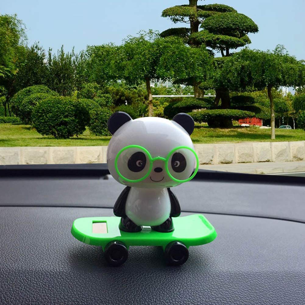 Meideli Solar Powered Dancing Panda Toy - Cute Solar Dancer Figure for Car Dashboard, Home & Office Desk Decor - Fun Gift for Kids & Adults - Perfect for Parties, Gifts & Relaxation