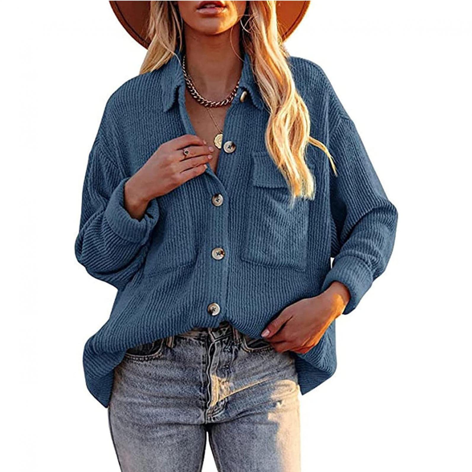 Women's Casual Pullover Crewneck Tunic Tops - Trendy Solid Color Blouse & Sweatshirts for Fall | Comfy Tee Shirts & Everyday Wear for Work, Outings & Relaxation