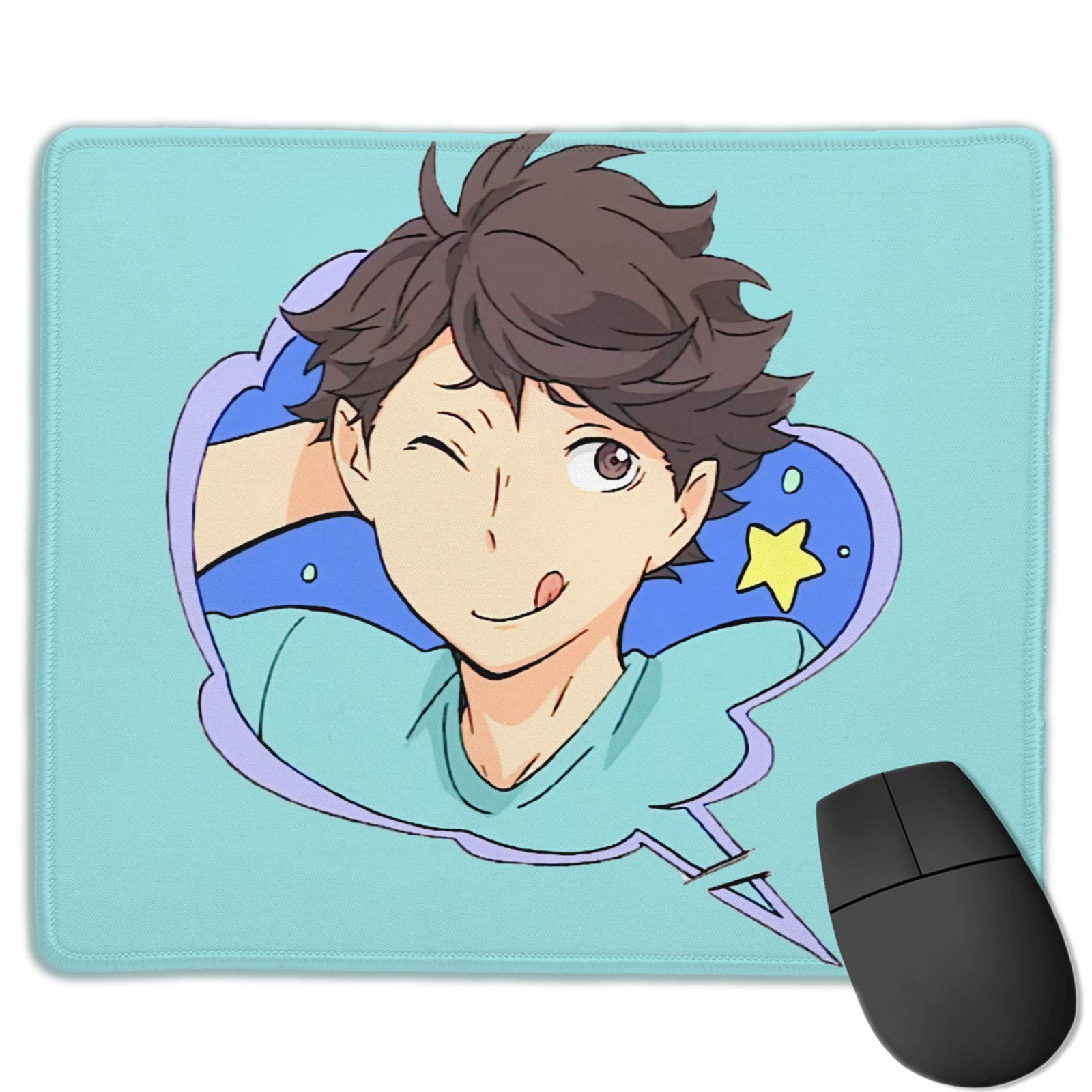 Anime Gaming Mouse Pad - Large Blue Wireless Mouse Mat with Kawaii Oikawa Design, Non-Slip Desk Mat for Laptop & PC Office Work | Perfect for Gamers, Anime Fans & Home Office Setup