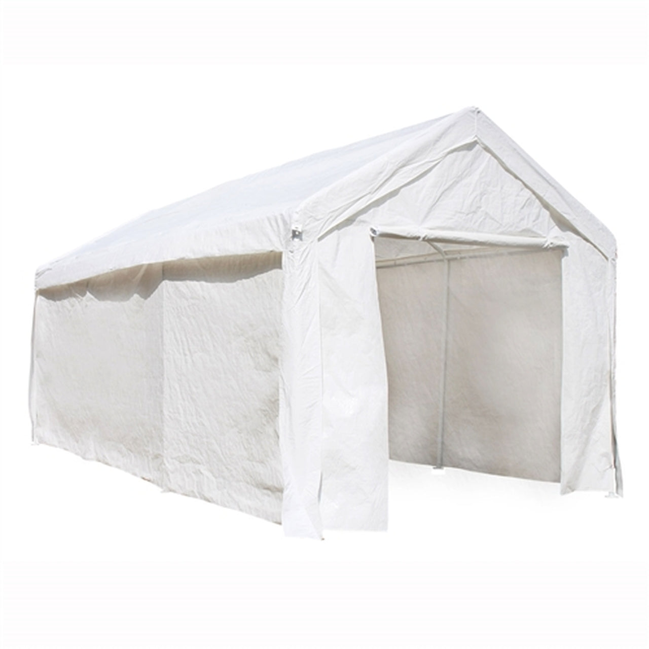 Heavy Duty 10x20 FT Aleko Outdoor Carport Canopy Tent - White - Perfect for Vehicle Shelter, RV Cover, and Outdoor Storage