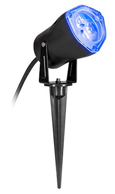 Gemmy 89250 LED Outdoor Spotlight, Blue - Pack of 6 - Waterproof Landscape Lighting for Garden, Pathway, and Yard Decoration