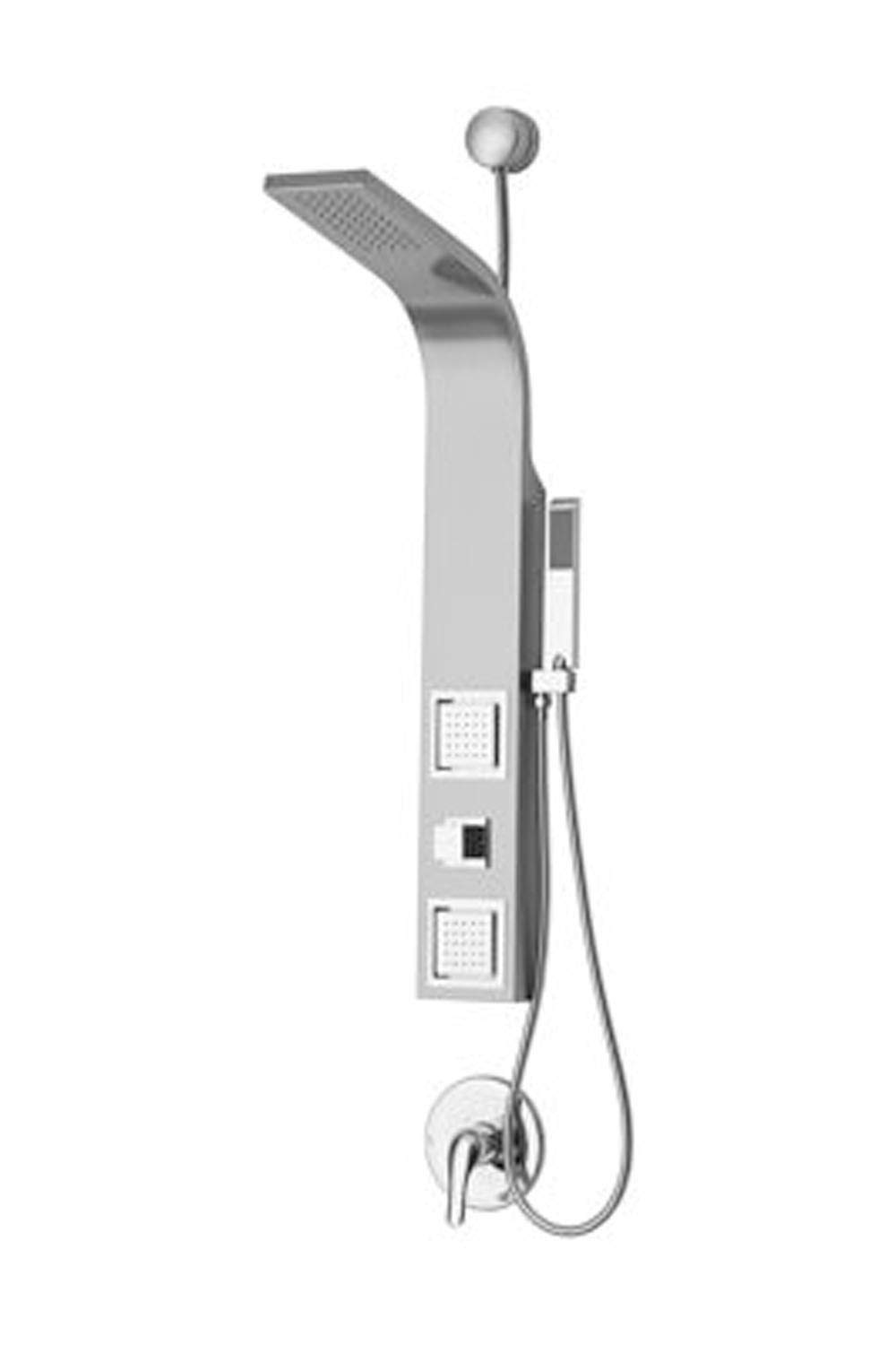 Vista XI Modern Pressure Balanced Shower Panel System with Rain Shower Head - Chrome Finish for Luxury Bathroom Upgrade | Spa-Like Shower Experience