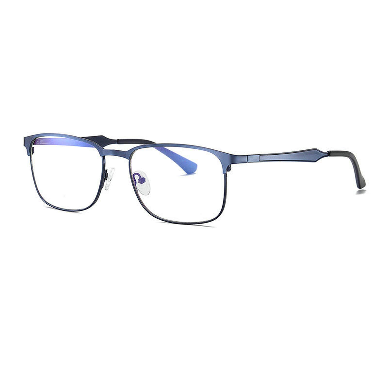 Bifocal Reading Glasses for Men - Round Lens Blue Light Blocking Computer Glasses with Anti Glare Coating to Reduce Eye Strain (Includes Protective Case) - Perfect for Office Work, Gaming & Screen Time