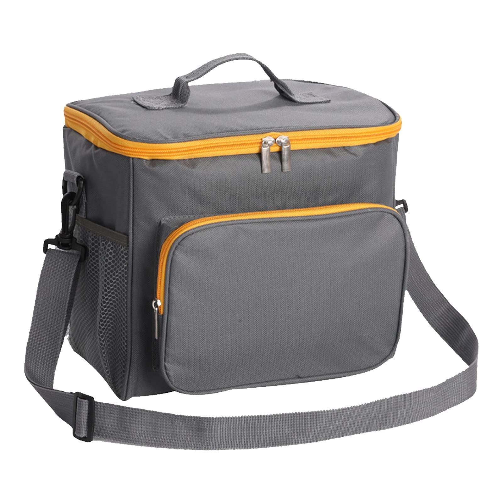 Insulated Reusable Lunch Bag Cooler - Portable Lunch Box for Office, School, Picnic, Beach, Workout & Travel - Adjustable Shoulder Strap Tote Organizer for Women, Men & Kids (Gray) - Perfect for Meal Prep, Outdoor Activities & Daily Commute