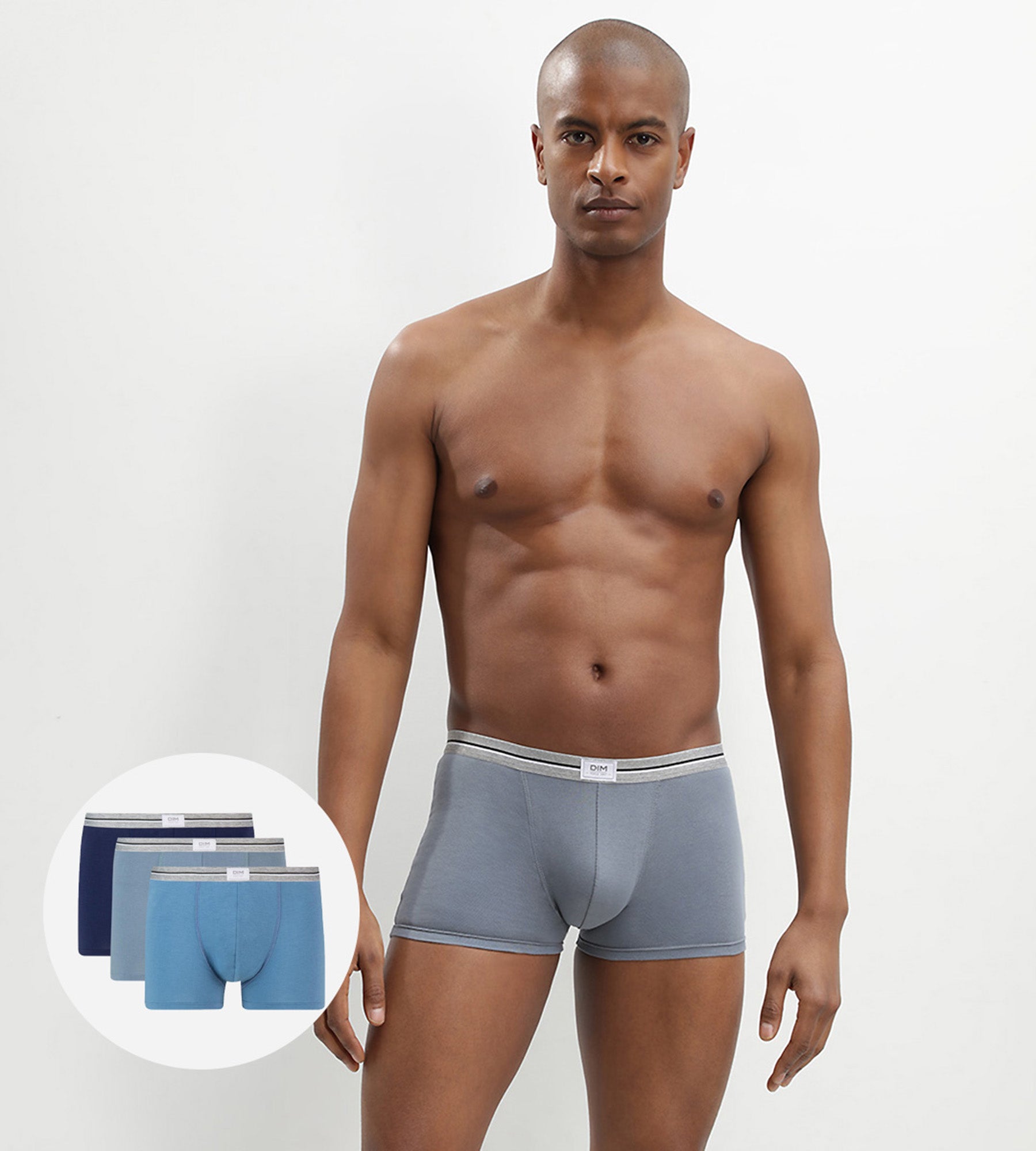3 Pack Men's Stretch Cotton Boxer Briefs - Steel Gray & Black - Ultra Durable & Comfortable Underwear for Daily Wear, Workout & Travel