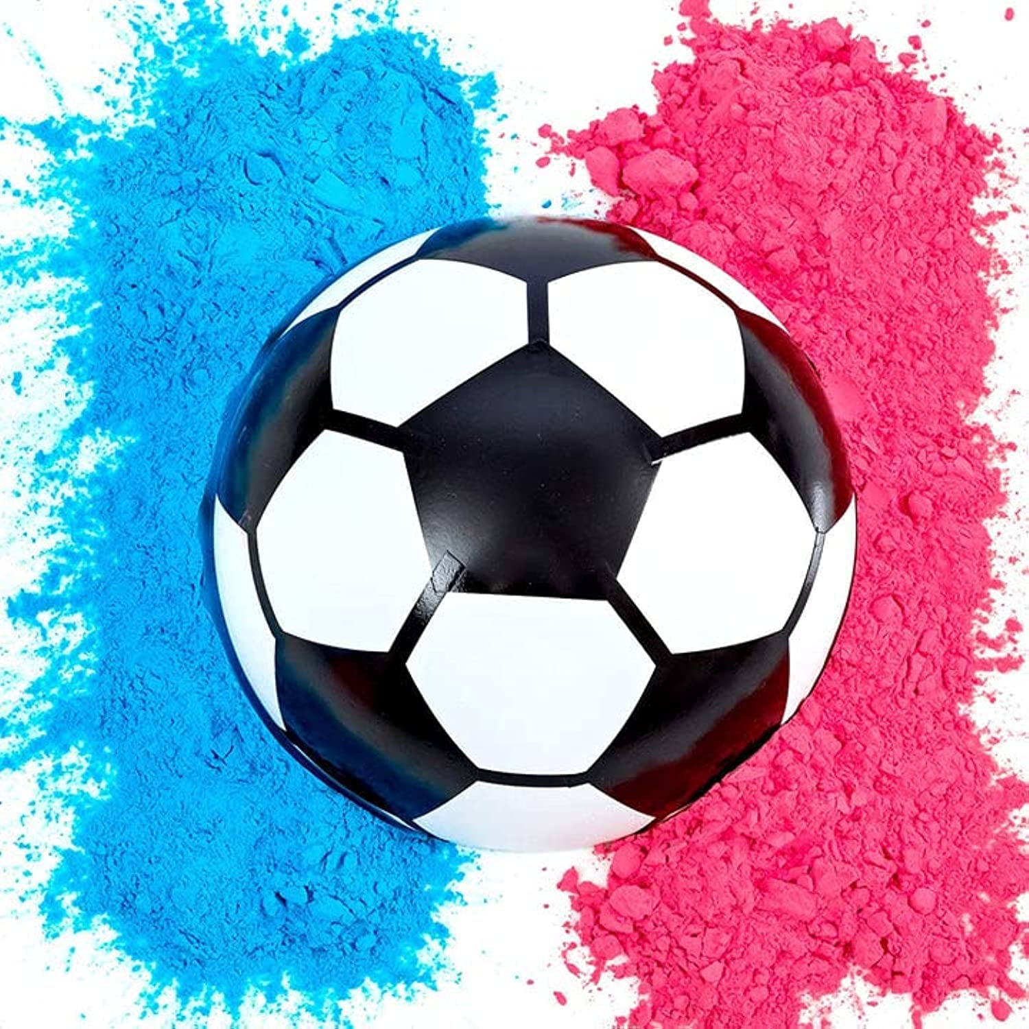 Ultimate Gender Reveal Party Supplies - Soccer Ball with Blue & Pink Powder Kit | Non-Transparent Baby Shower Decorations | Perfect for Gender Reveal Parties, Baby Showers & Celebrations