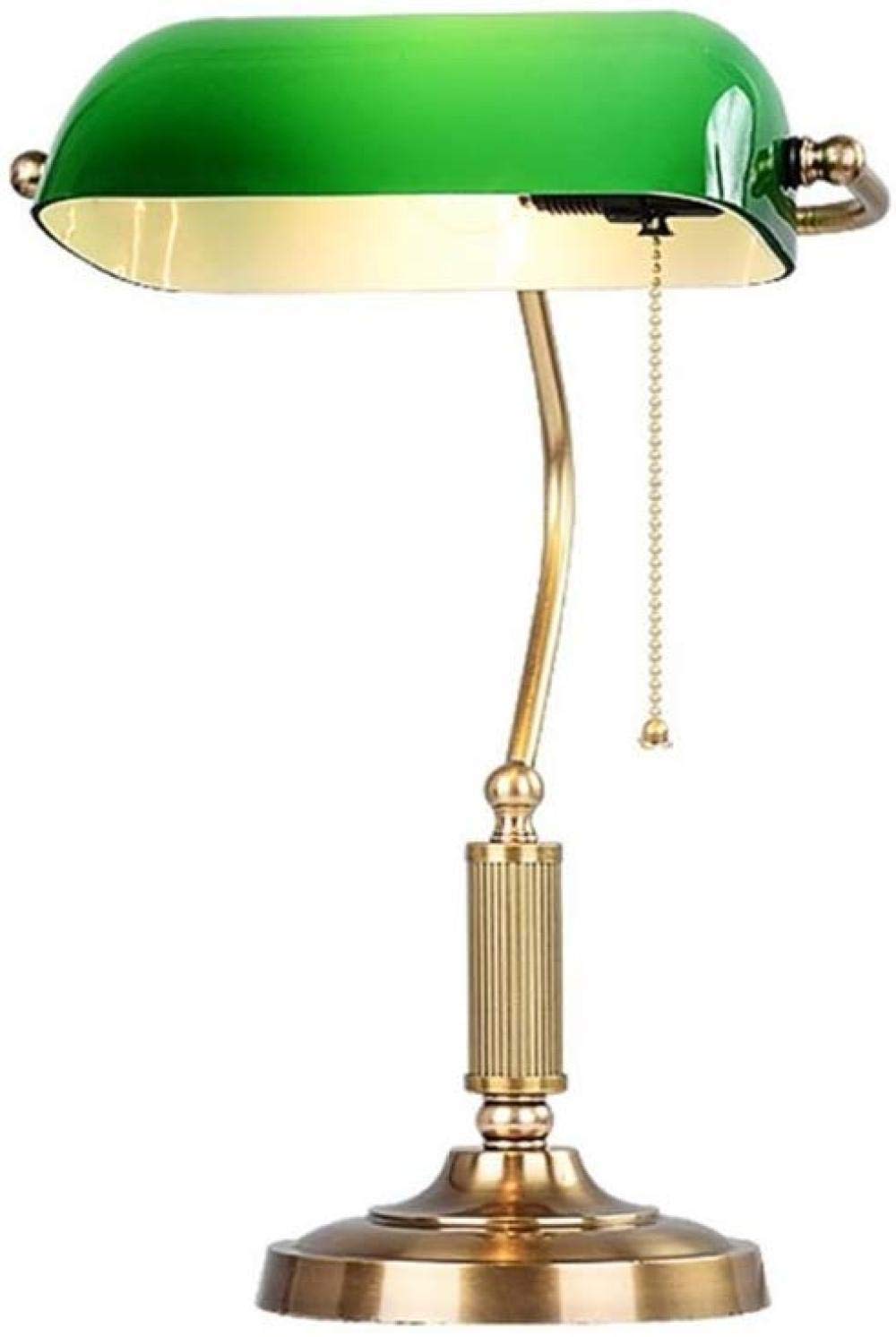 ZXY-NAN Nordic Desk Lamp - Modern Glass Shade LED Reading Light with Antique Brass Finish, Perfect for Study, Office, and Home Decor | Dimmable Task Lighting for Work, Reading & Nightstand Use