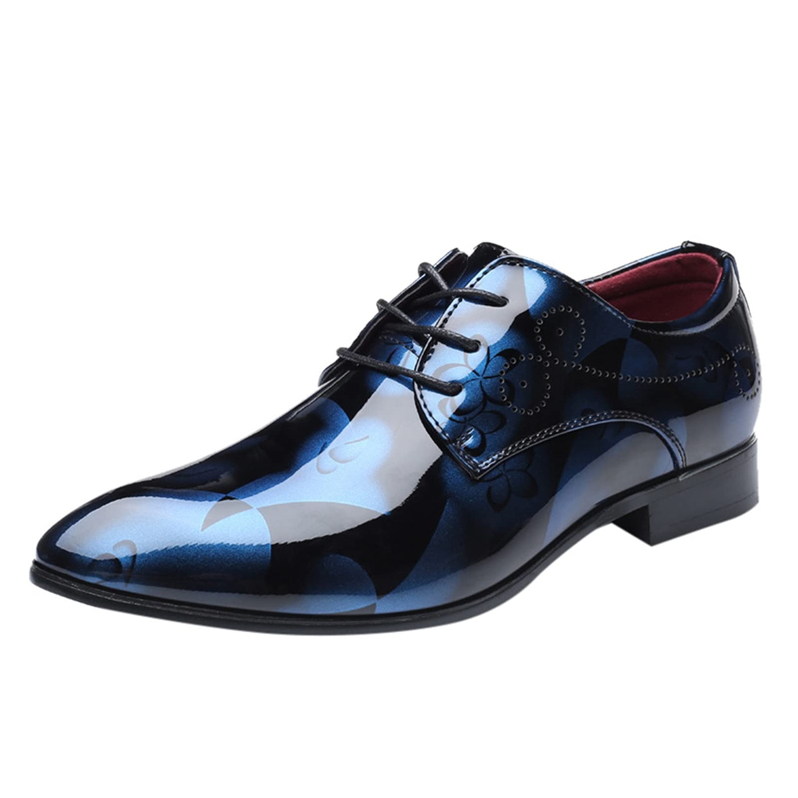 Premium Men's Leather Dress Oxford Shoes - Classic Lace-Up Formal Business Derby Shoes for Office & Wedding - Comfortable Leather-Lined Design for Professional & Special Occasions